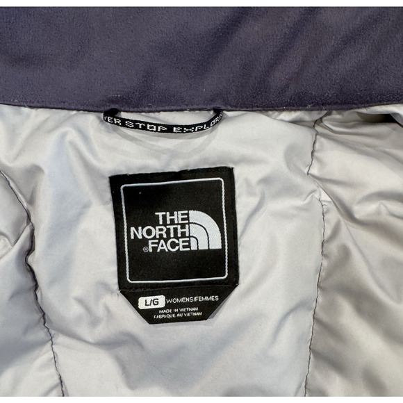 THE NORTH FACE Puffer 550 Fill Down Jacket Parka Coat Detach Hood Womens Large - Picture 8 of 16